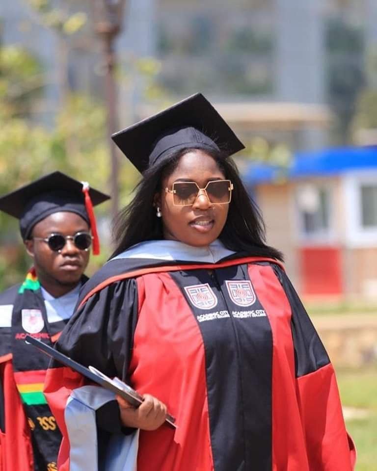 Kwame Sefa Kayi's daughter graduates with First Class Honours in Communication Art from Academic City University College